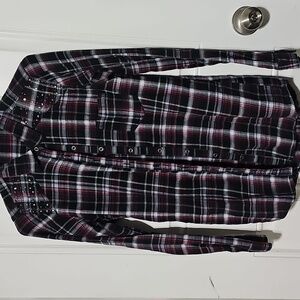 Maurices Black and Red Plaid Shirt